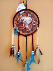 Acchiappasogni  con lupo autunnale