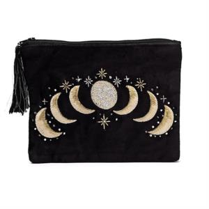 Astuccio velluto nero con lune