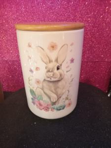 Barattolo cermica alimentare disegno coniglio