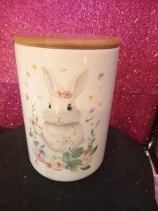 Barattolo cermica alimentare disegno coniglio