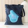 Borsa tote in policotone con mano di Fatima