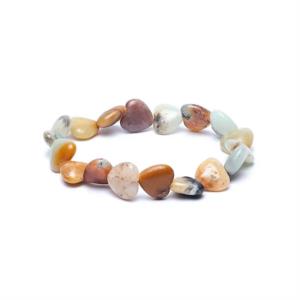 Braccialetto cuori in amazzonite elastico