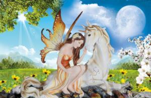 Calamita 3D con fata unicorno Les Alpes