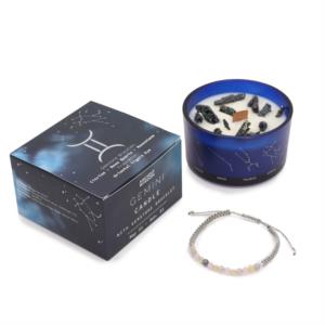 Candela Zodiacale con bracciale Gemelli