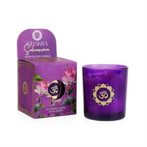 Candela profumata in cera di soia chakra Sahasrara