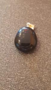 Ciondolo burattato Ossidiana