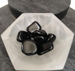 Ciotola selenite  forma esagonale