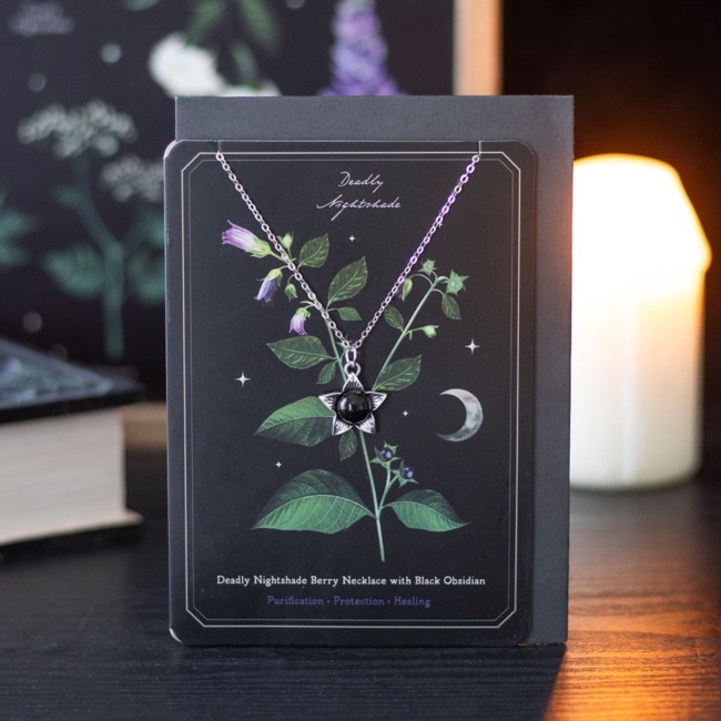 Collana Belladonna con ossidiana