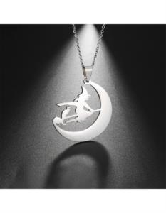 Collana in acciaio con strega