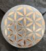 Disco selenite fiore della Vita oro