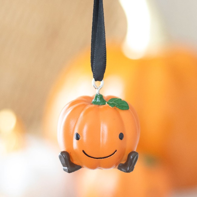Graziosa zucca sorridente da appendere
