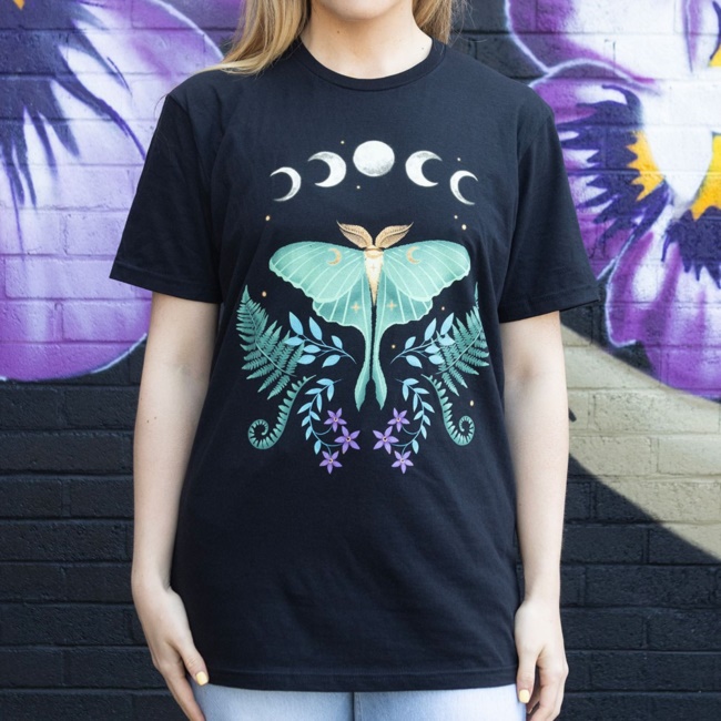 Maglia T-shirt con falena Luna Moth Unisex
