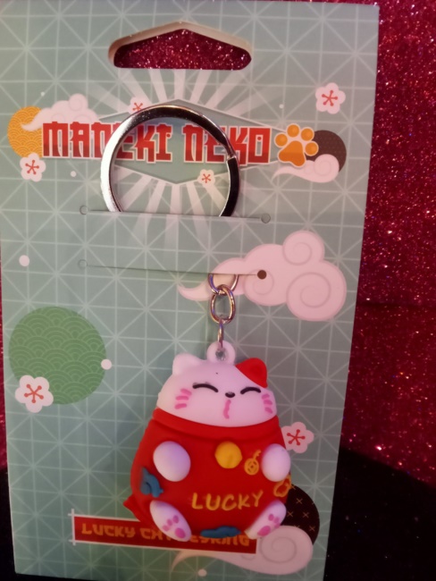 Maneki Neko portachiavi in Pvc