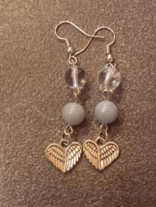 Orecchini Angelite Cristallo di Rocca