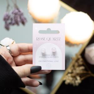 Orecchini quarzo rosa