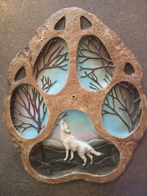 Porta incenso zampa lupo