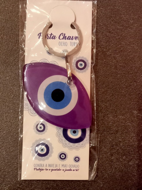 Portachiavi occhio turco  viola