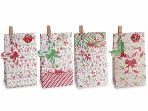 Sacchetto in carta natalizia