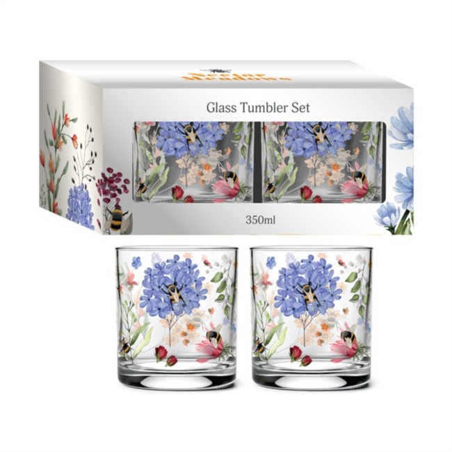 Set di 2 Bicchieri Tumbler in Vetro - Api - Meadow