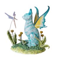 Statua Blue Fairy Cat di Amy Brown 