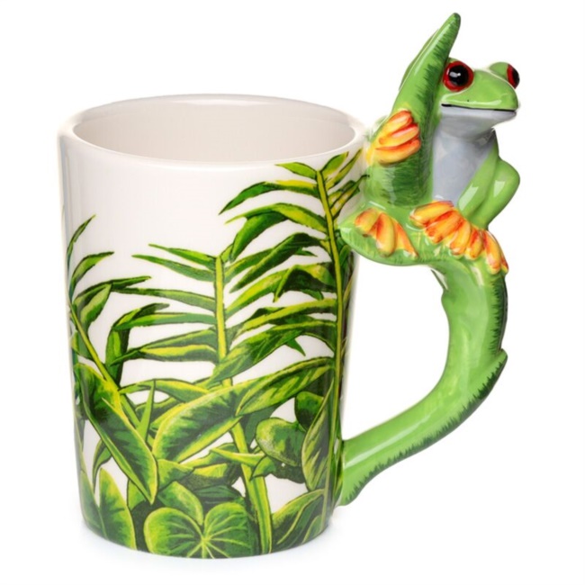 Tazza Decorata con Manico a forma di Rana