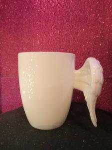 Tazza con ali dangelo bianca