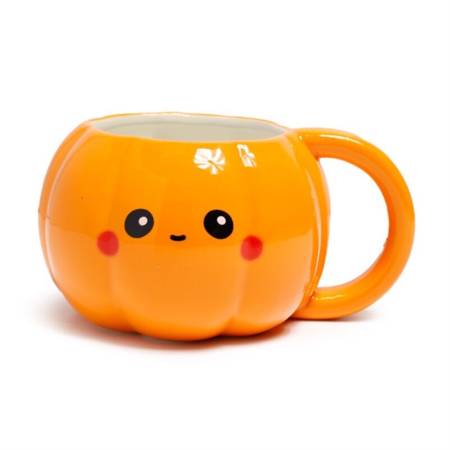 Tazza in ceramica a forma di zucca
