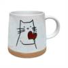Tazza in grs porcellanato gatto cuore