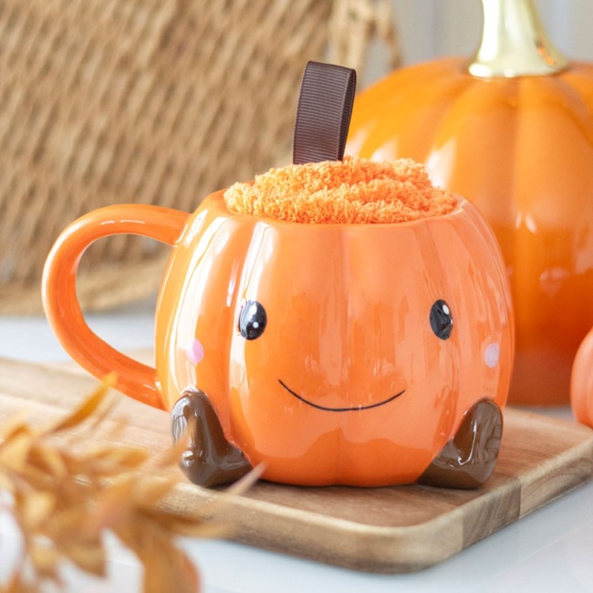 Tazza zucca con calzini