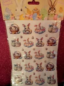 adesivi blister da 40 con coniglietti