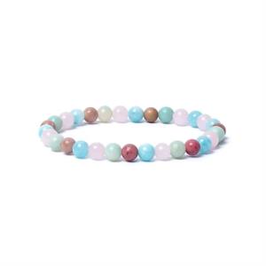 bracciale acquamarina quarzo rosa amazzonite