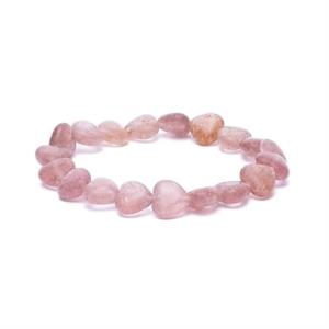 bracciale cuori quarzo fragola elastico