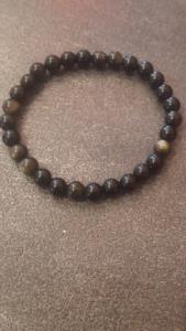 bracciale ossidiana dorata