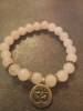 bracciale quarzo rosa con Ohm