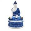 buddha thailandese bianco e blu loto