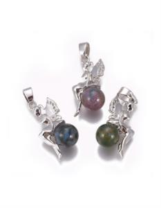 ciondolo Fata su sfera agata indiana