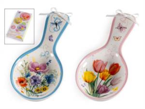 poggiamestolo con decori floreali