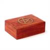 scatola in legno di mango pentagramma