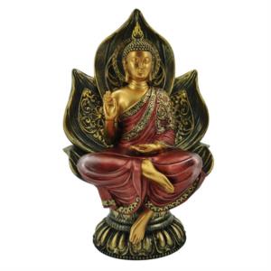 statua buddha thailandese oro e rosso