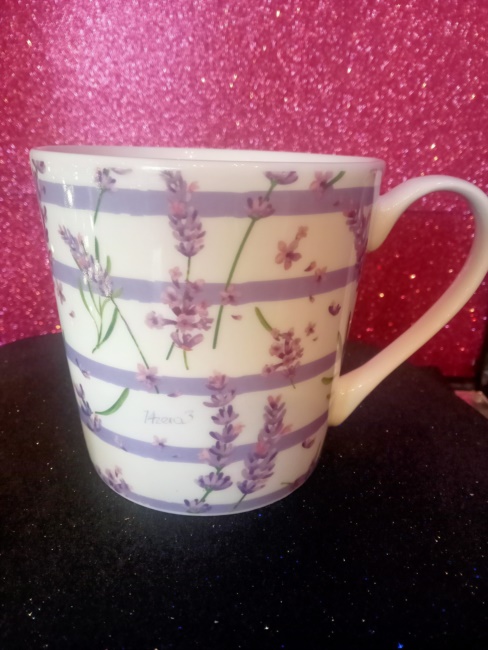 tazza lavanda in porcellana